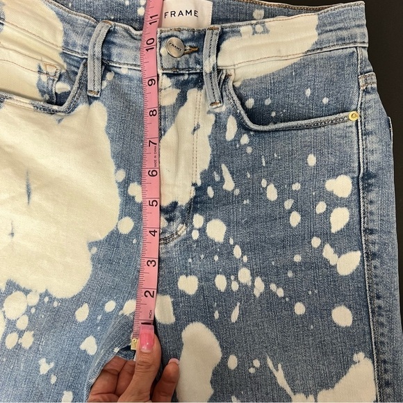 Frame Jeans Women Size 26 Le Sylvie Slender Straight Splash Paint Splatter B10 - Picture 10 of 12